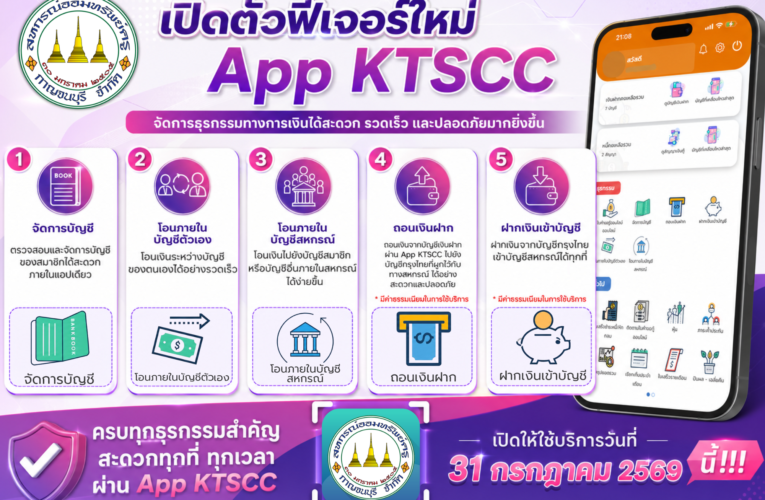 ขั้นตอนการใช้งานฟีเจอร์ใหม่ APP KTSCC